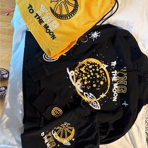 Men’s or teen Overtime t shirt, shorts and hoodie. Basketball